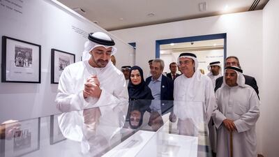 Sheikh Abdullah bin Zayed, the Minister of Foreign Affairs, enjoys a tour of the exhibition dedicated to Sheikh Zayed's friendship with Europe