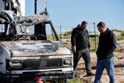 The aftermath of an alleged settler attack near Hebron this week. Reuters