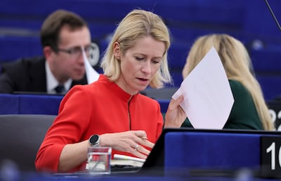 Kaja Kallas, the EU's foreign affairs and security policy chief, says the bloc should ban trade with Israeli settlements like it did with Russian-occupied Crimea. EPA