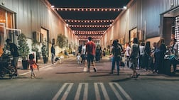 Plenty are still milling around the arts and culture district. Photo: Alserkal Avenue