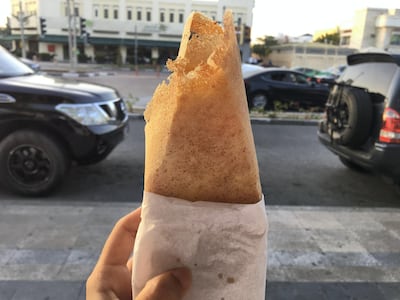 Guests can order regag from Al Labeeb Grocery, with different filling options available. Janice Rodrigues / The National