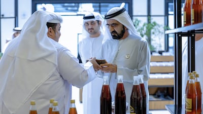 Sheikh Mohammed bin Rashid, Vice President and Ruler of Dubai, visited the new Hatta Souq on Tuesday. All photos: Dubai Media Office