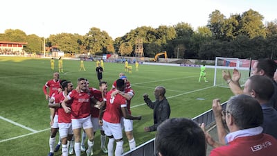 Match between Salford City and Stockport County. Photo: Andy Mitten for The National