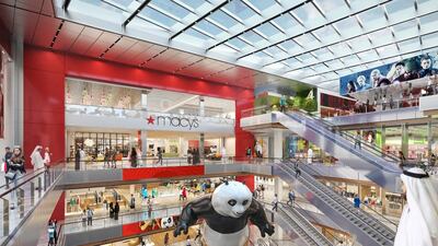 Rendering of Macy’s at Al Maryah Central, a 2.3 million-square-foot super-regional shopping centre located at the core of Al Maryah Island in Abu Dhabi. Courtesy Gulf Related