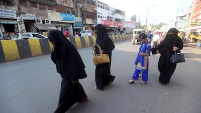 Muslim women in the old city of Lucknow, Uttar Pradesh. The northern state is home to a large percentage of India's Muslims. Jitendra Prakash for The National