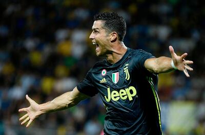 Juventus forward Cristiano Ronaldo celebrates after scoring against Frosinone at the weekend. AFP