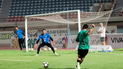 Australia players take part in training in Dubai ahead of their international friendly against Kuwait on Monday, October 15. Courtesy Football Federation Australia