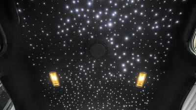 There is also glittering LED ceiling lighting. Kahn Design