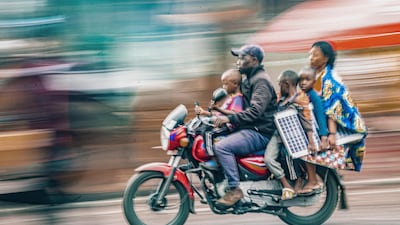 Residents flee the city of Goma in the east of the Democratic Republic of the Congo, following warnings that Mount Nyiragongo, 10 kilometres away, may erupt for a second time in just over a week. EPA