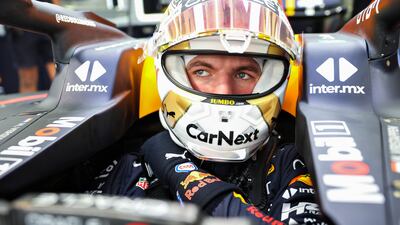 BAHRAIN, BAHRAIN - MARCH 11: Max Verstappen of the Netherlands and Oracle Red Bull Racing prepares to drive in the garage during Day Two of F1 Testing at Bahrain International Circuit on March 11, 2022 in Bahrain, Bahrain. (Photo by Mark Thompson / Getty Images)