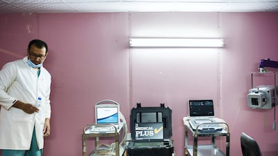 A laboratory has been specially set up to conduct blood tests in order to detect any chemicals that could have been used to enhance camels' beauty. Maxime Fossat for The National