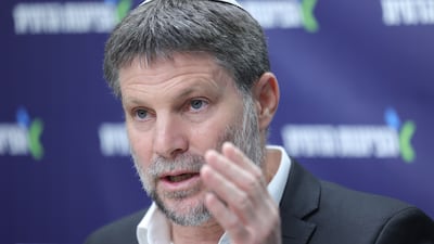 Israeli Finance Minister Bezalel Smotrich has been accused of undermining prospects of an independent Palestinian state with his latest remarks. EPA