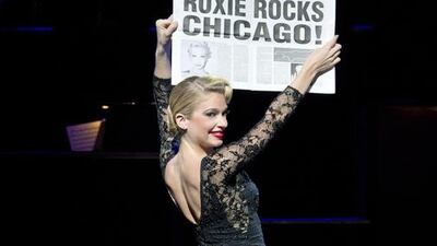 Anne Horak who plays Roxie Hart in the musical Chicago, coming to Dubai this week. Courtesy Chicago