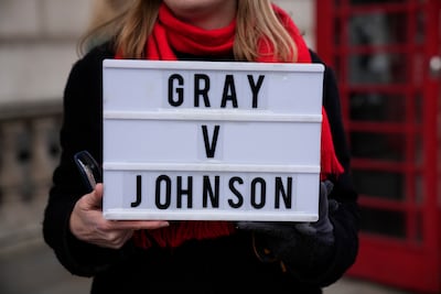Sue Gray led an investigation into alleged Covid-19 lockdown breaches by government officials, including Boris Johnson and his wife Carrie. AP