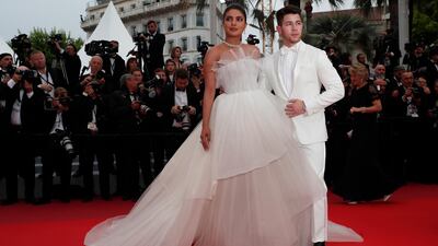 Priyanka Chopra in Georges Hobeika at the screening of 'Les Plus Belles Annees d'une Vie' during the 72nd annual Cannes Film Festival on May 18, 2019. EPA
