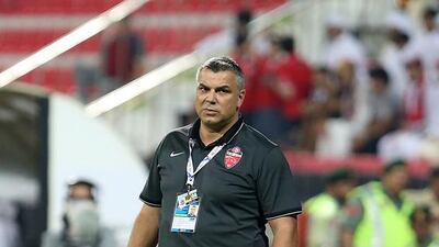 Al Ahli coach Cosmin Olaroiu, shown during his club's Asian Champions League match against Al Ahli at Rashid Stadium in Dubai. Pawan Singh/The National