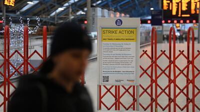Platforms are shut down at Waterloo. EPA