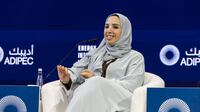 Fatema Al Nuaimi, chief executive of Adnoc Gas, has said the Ruwais LNG project is progressing on schedule. Antonie Robertson / The National