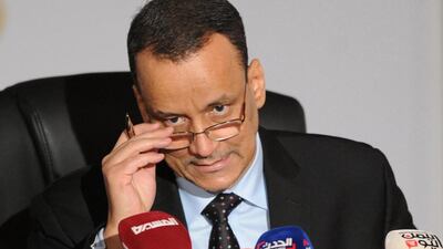 The UN special envoy for Yemen Ismail Ould Cheikh Ahmed announced the suspension of peace talks at press conference in Kuwait city on August 6, 2016. Yasser Al Zayyat / AFP