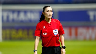 Referee Yoshimi Yamashita during the AFC Champions League Group G match between Melbourne City and Jeonnam Dragons in Pathum Thani, Thailand, in April. Getty