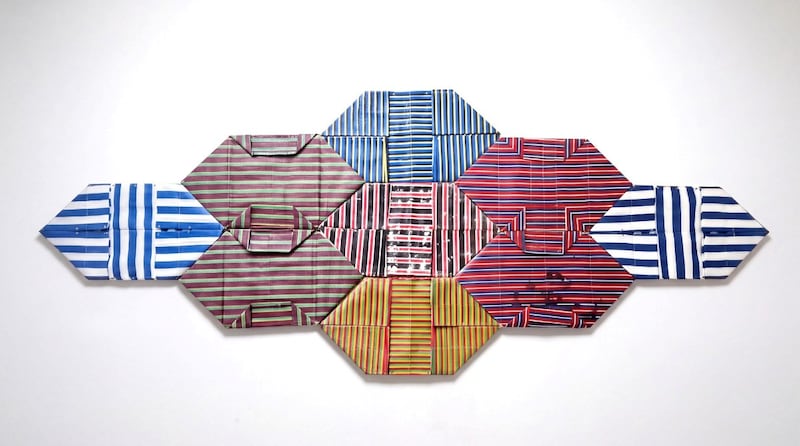 Shamin Sharum’s Provisional Sanctuaries at Tashkeel explores how temporary prayer spaces across the UAE can foster a sense of belonging, particularly among migrant communities. Photo: Tashkeel