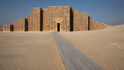 A path leads to the entrance of the southern cemetery of King Djoser, following its restoration. AP Photo