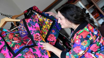 Varga says her label is about stitching together cultural traditions and snipping through stereotypes as much as it's about dressmaking. AFP