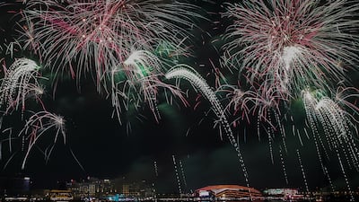 Fireworks are set off at Yas Bay Waterfront in Abu Dhabi, to celebrate Union Day. All photos: Victor Besa / The National