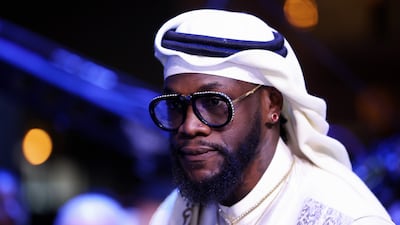 Former heavyweight champion Deontay Wilder looks on prior to the fight. Getty Images