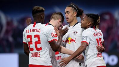 RB Leipzig hold a two-point lead at the halfway stage of the Bundesliga season, making the club 'winter champions'. AFP