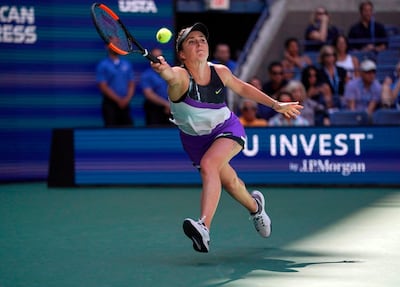 Elina Svitolina onher way to a US Open quarter-final victory over Johanna Konta. AFP