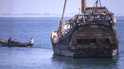 In a bay off Salalah, Oman.