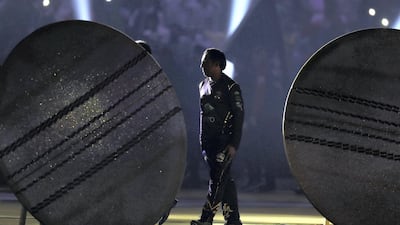 Pakistan captain Sarfraz Ahmed at the opening ceremony of the 2019 Pakistan Super League at the Dubai International Cricket Stadium on Thursday. Chris Whiteoak / The National