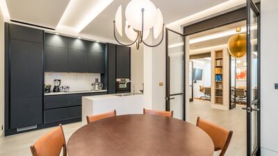 The Aldford Street townhouse kitchen