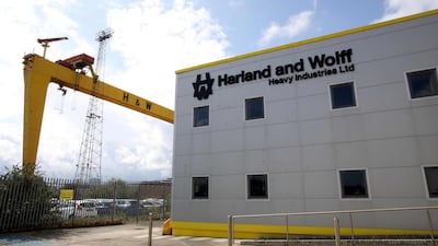 Harland and Wolff shipyard in Belfast. AFP