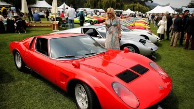 A 1971 Lamborghini Miura P400 S is displayed during The Quail. Sale prices for some classic cars are hitting record highs regularly. Michael Fiala / Reuters