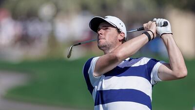 Thomas Pieters in action on the first hole. Victor Besa / The National