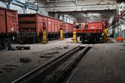 Ukrainian railways have been hit by Russian missiles and are not easily compatible with the EU network. AFP