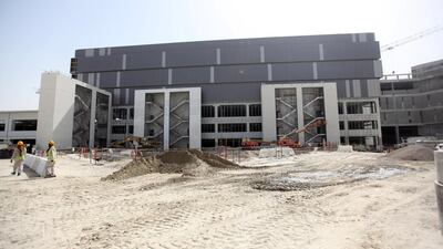 Construction continues on Yas Mall in June. Sammy Dallal / The National