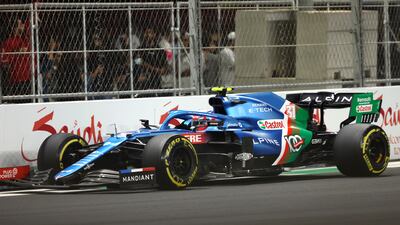 Alpine's Esteban Ocon during practice. Reuters