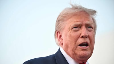 US President Donald Trump at Joint Base Andrews in Maryland on his way to the White House from New Jersey, where he attended the 2026 World Cup Final. AFP
