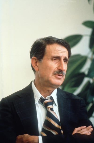 Kamal Joumblatt in Paris, 05 October 1976. The elder Joumblatt was assassinated less than a year later in the Chouf Mountains in Lebanon. AFP