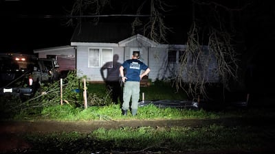 Fire chief TJ Pellegrin checks if residents are safe after Hurricane Ida passed in Bourg, Louisiana. Ida struck the coast of Louisiana on Sunday as a powerful Category 4 storm, 16 years to the day after Hurricane Katrina devastated New Orleans. AFP