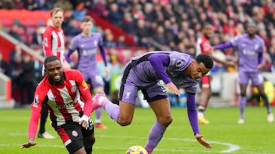 (On for Roerslev, 63'): Could do little to stem the tide as Liverpool went through the gears; Lewis-Potter (on for Roerslev, 63'): 5; Damsgaard (on for Jensen, 74'): 5; Ghoddos (on for Reguilon, 85'): N/A. AP