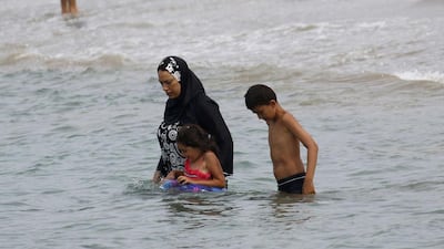 A woman wears a burkini at a beach in the French city of Marseille. Reuters