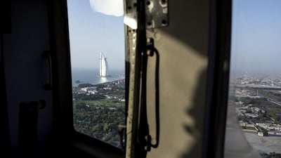 The beaches around Burj Al Arab are popular with tourists, and are patrolled heavily by the air wing. Reem Mohammed / The National