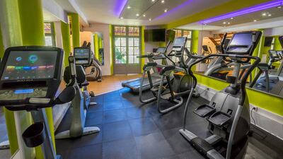 Guests can keep fit in the fully equipped gym. Courtesy Chateau De Tourreau