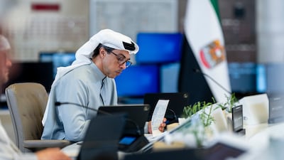 Sheikh Mansour bin Zayed, Vice President, Deputy Prime Minister and Chairman of the Presidential Court, at the board of directors meeting