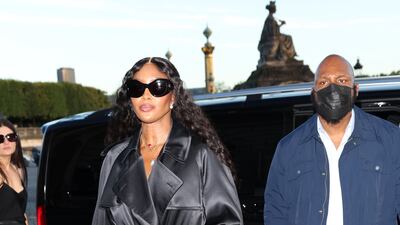 Naomi Campbell arrives at Hotel de la Marine. Getty Images