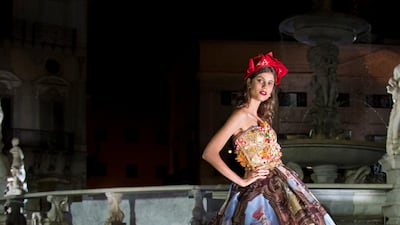 Dolce&Gabbana's Alta Moda Palermo at Piazza Pretoria. Courtesy Dolce&Gabbana